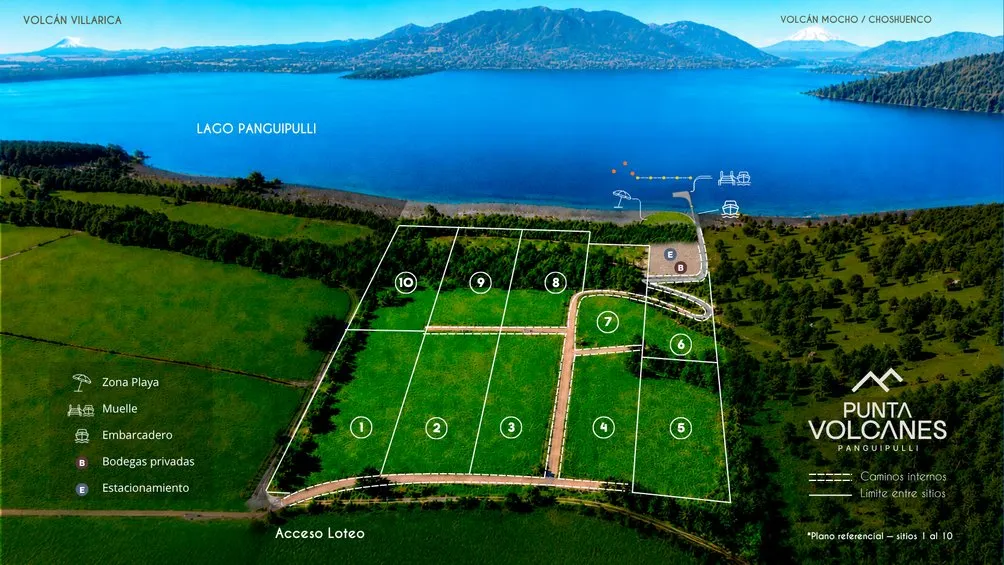 Plano del loteo Punta Volcanes